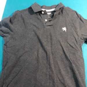 Dark grey express polo tee
